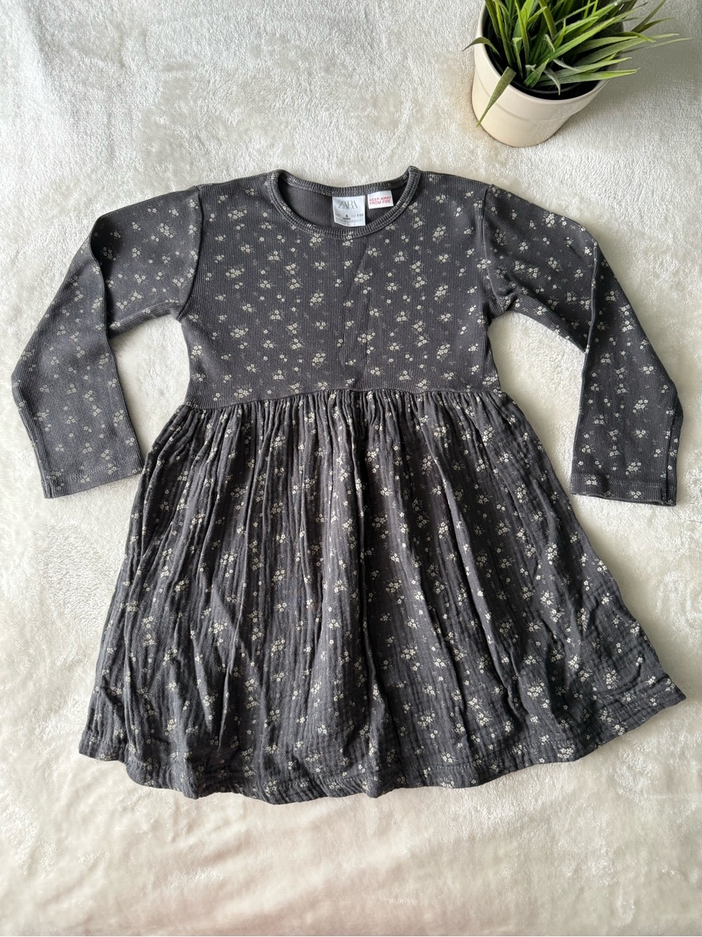 Zara girls cotton floral dress